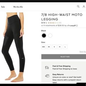 ▪️7/8 High-Waist Moto Legging